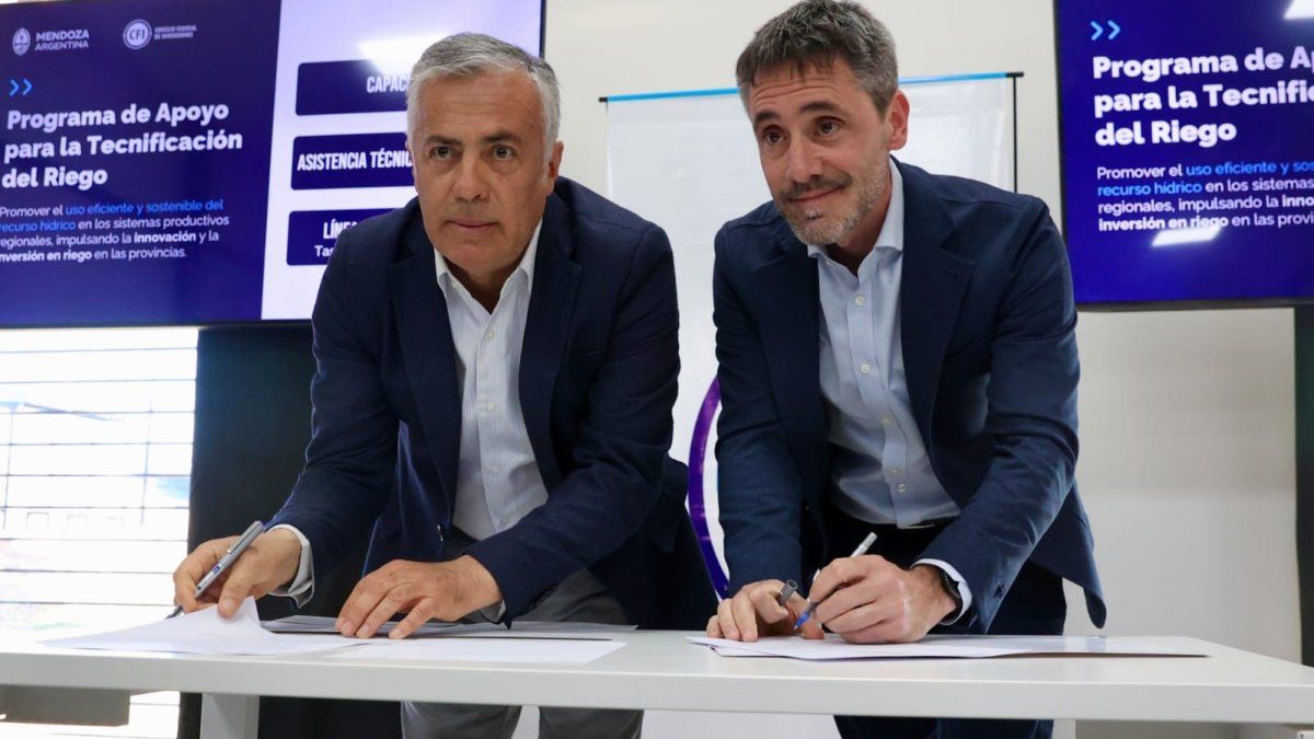 Mendoza lanza un programa para tecnificar el riego y mejorar la eficiencia hídrica