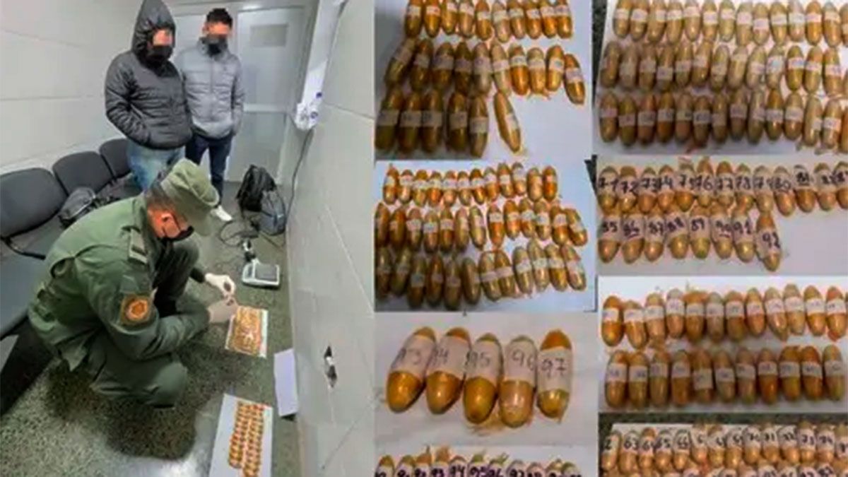 Detuvieron a dos “capsuleros”: expulsaron más 2 kilos de cocaína fraccionadas en 197 cápsulas