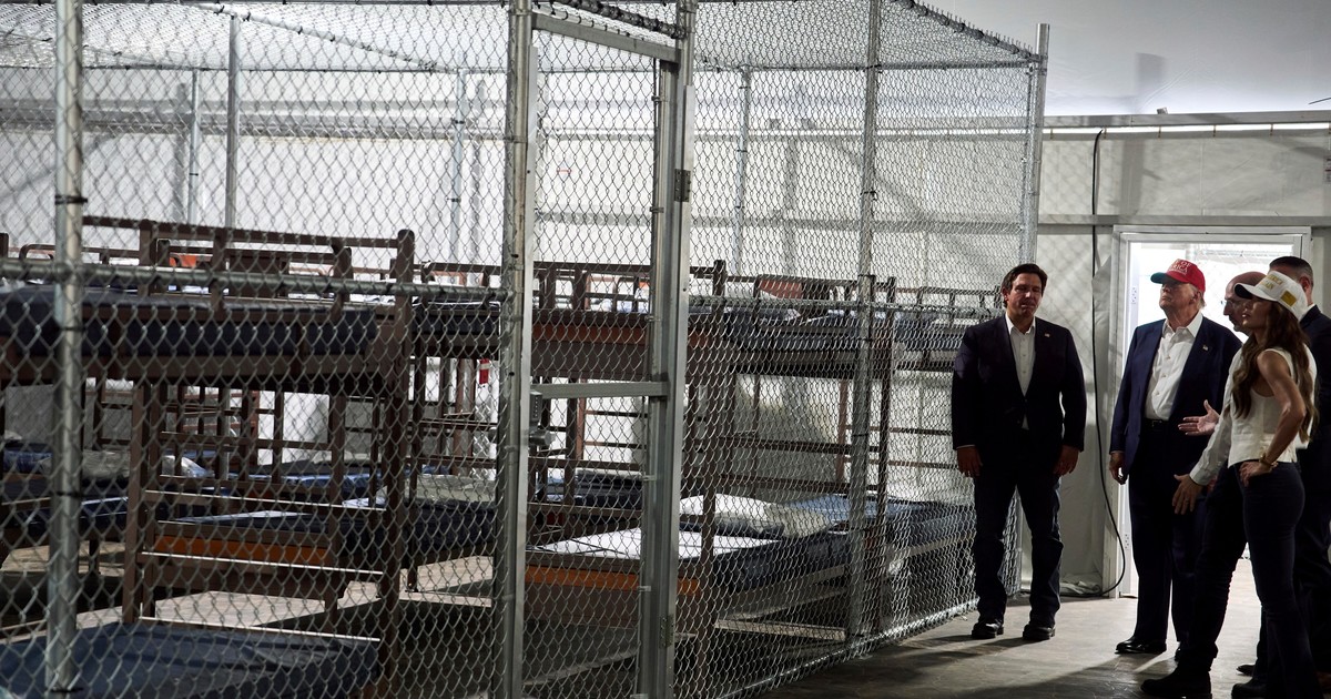 Horarios estrictos, higiene imprescindible y confinamiento por todo: cómo es por dentro Alligator Alcatraz