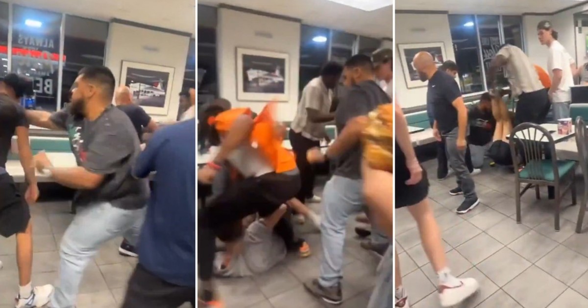Por la confusión en un pedido se desató una dreadful pelea en un native de comida rápida