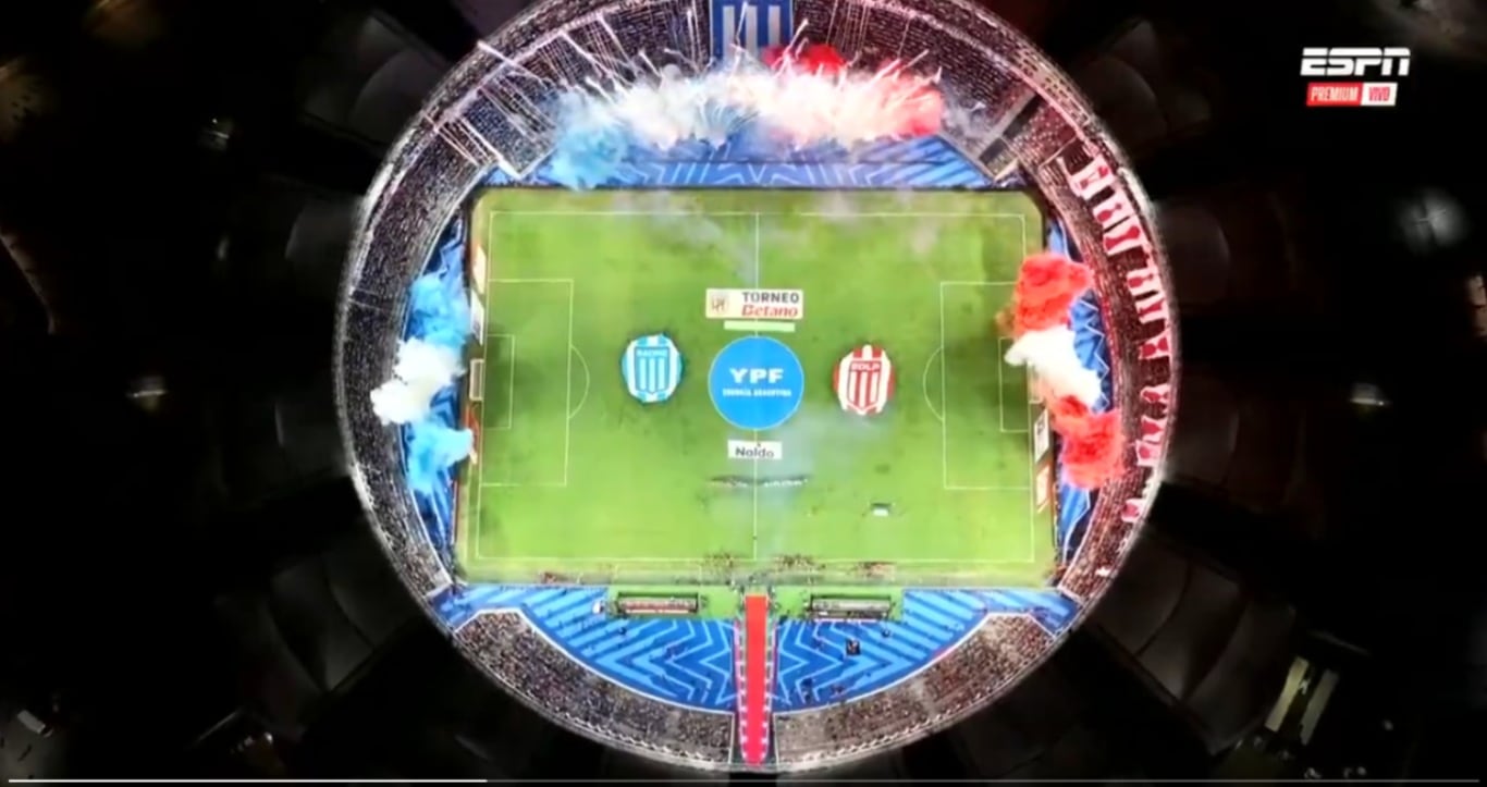 Video: así fue el tremendo recibimiento de Racing y Estudiantes en la final del Torneo Clausura