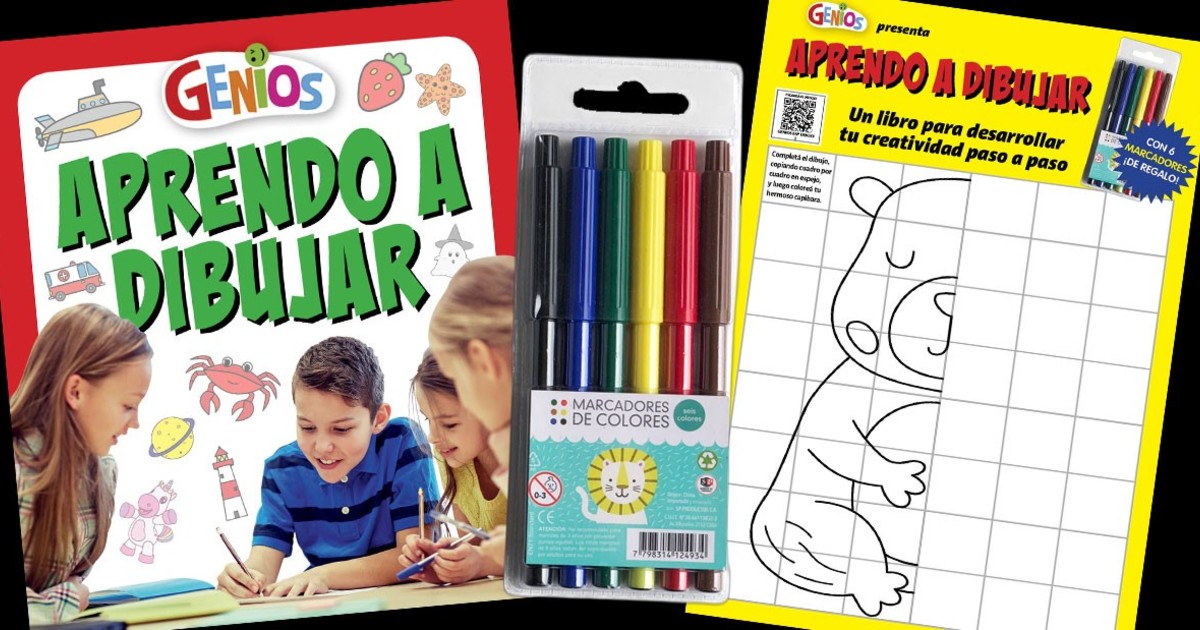 Aprendo a dibujar, el libro para que los chicos se diviertan en vacaciones y desarrollen su creatividad