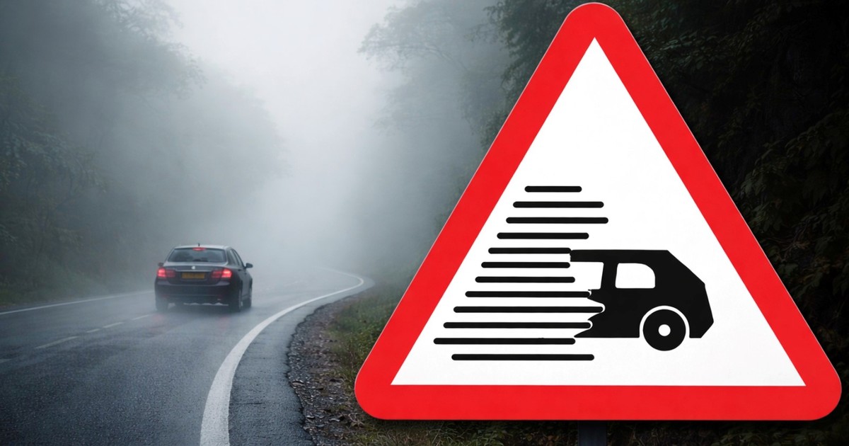 Qué significa la nueva señal de tránsito con un auto con líneas negras