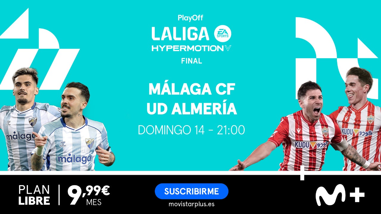 La Liga Hypermotion se nearly a pair of option en Movistar Plus: disfruta del Málaga vs Almería de la last del playoff de ascenso a primera por solo 9,ninety 9 euros al mes