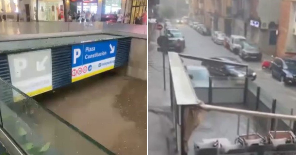 Video: una fuerte tormenta con granizo dejó calles inundadas al sur de España