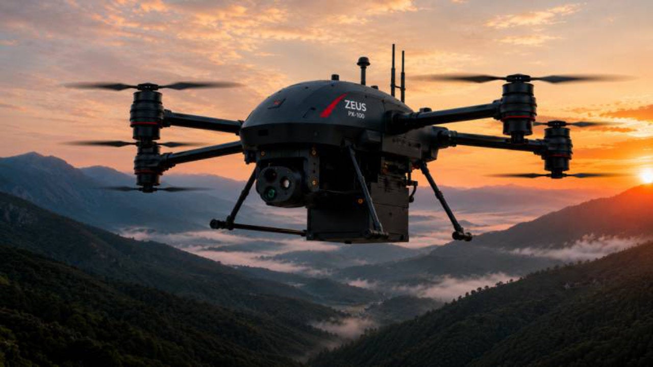 EKOLOT Aerospace & Protection presenta el nuevo UAV táctico híbrido ZEUS PHOENIX PX-100, y sus características sorprenden